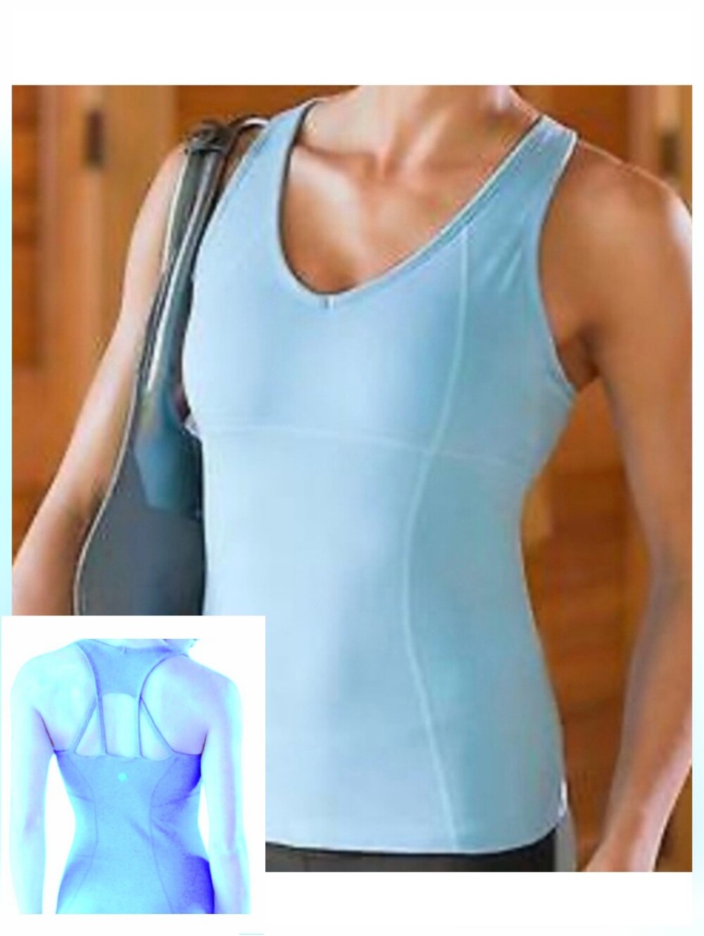 M Athleta Equator Vneck Halter Strappy Back Tank Top